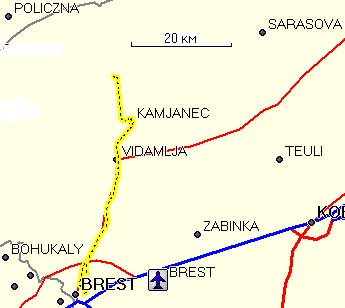 Карта маршрута IX дня
