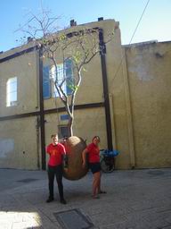 Сергей и Андриана держат дерево