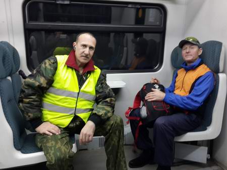 В электричке