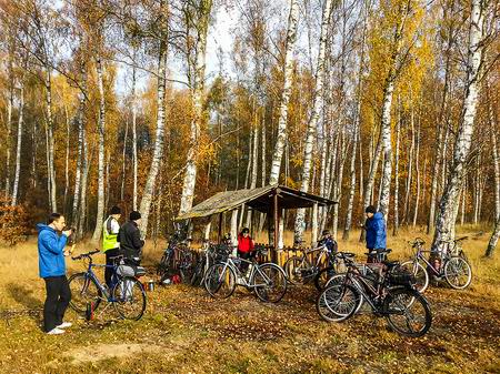 Традиционный привал у беседки в Боброво