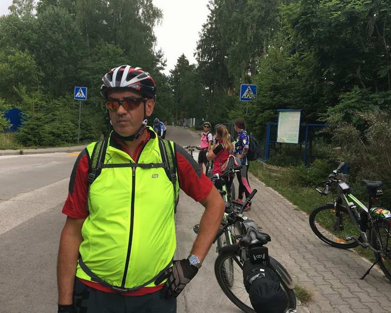 Выезжаем из Светлогорска,небольшой отдых после затяжного подъёма