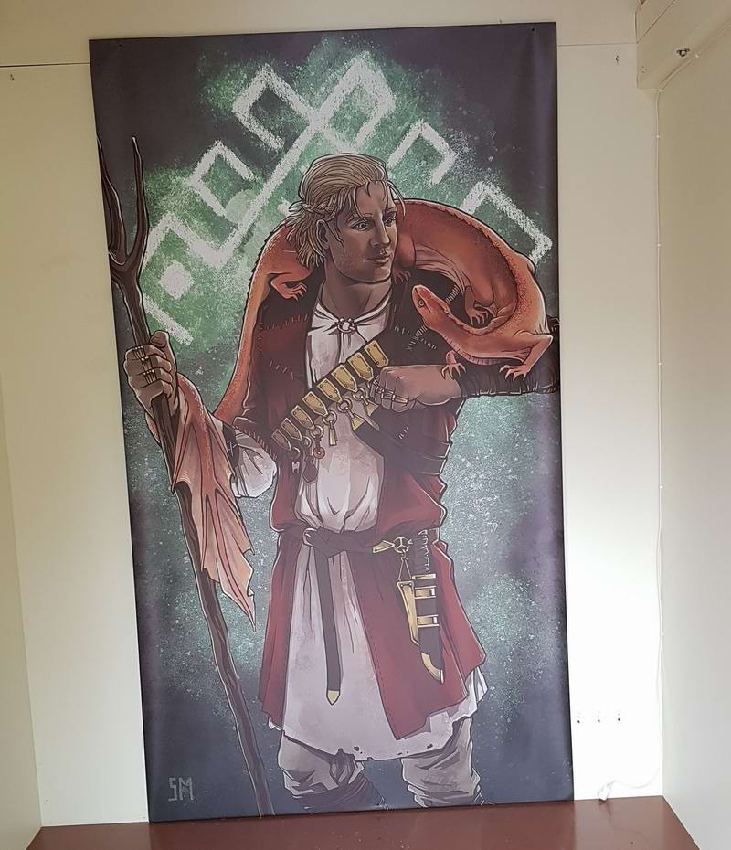 Портрет средневекового мужика в одном из домиков