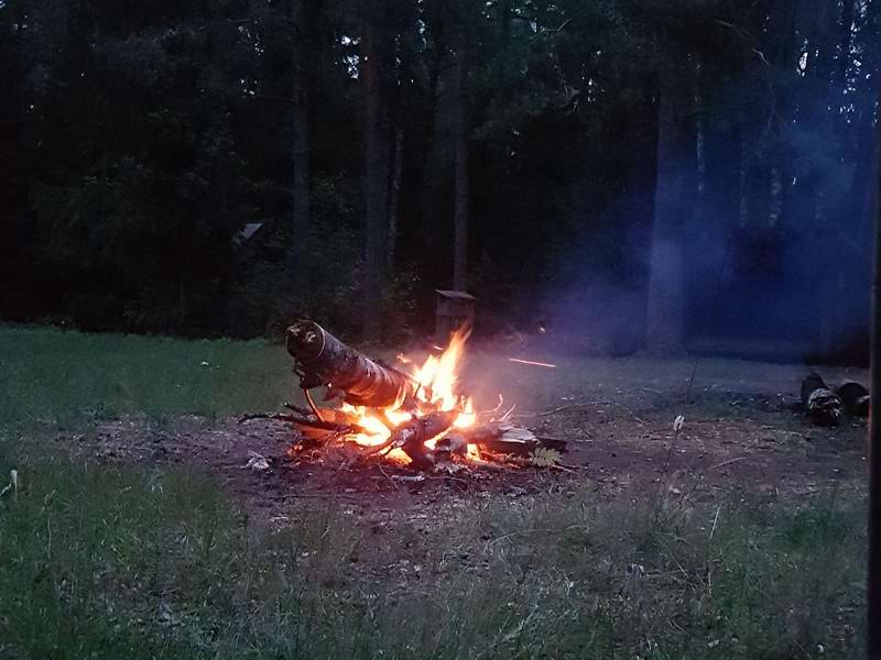 Вид из палатки вечером