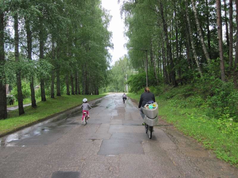 Спуск, после которого будет поъём к центру Цесиса