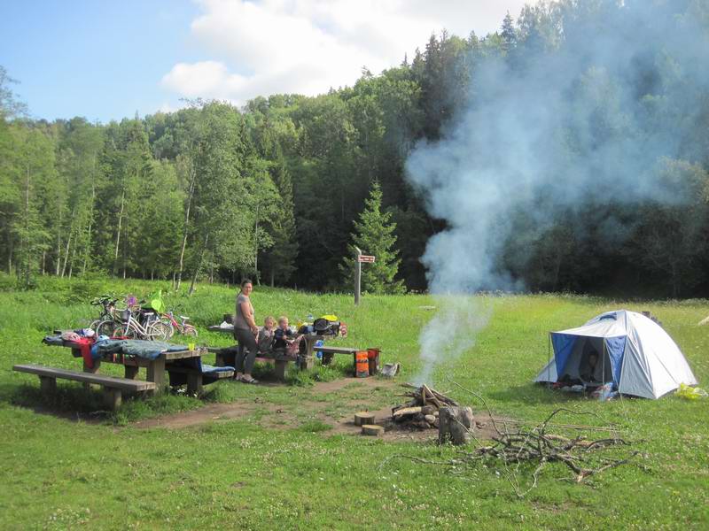 Наш лагерь утром