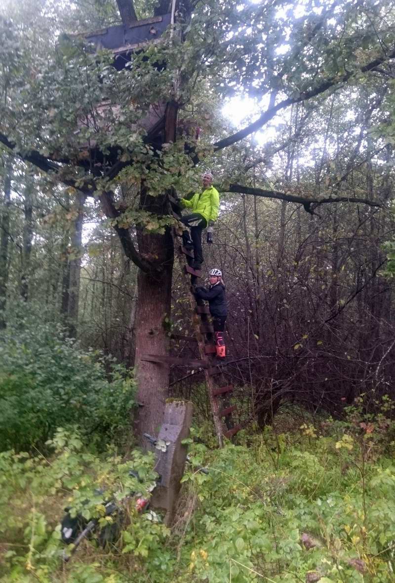 Всеволод Голубков и Ольга Соболева лезут в домик