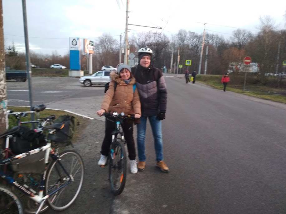 Игорь и Наталья на старте