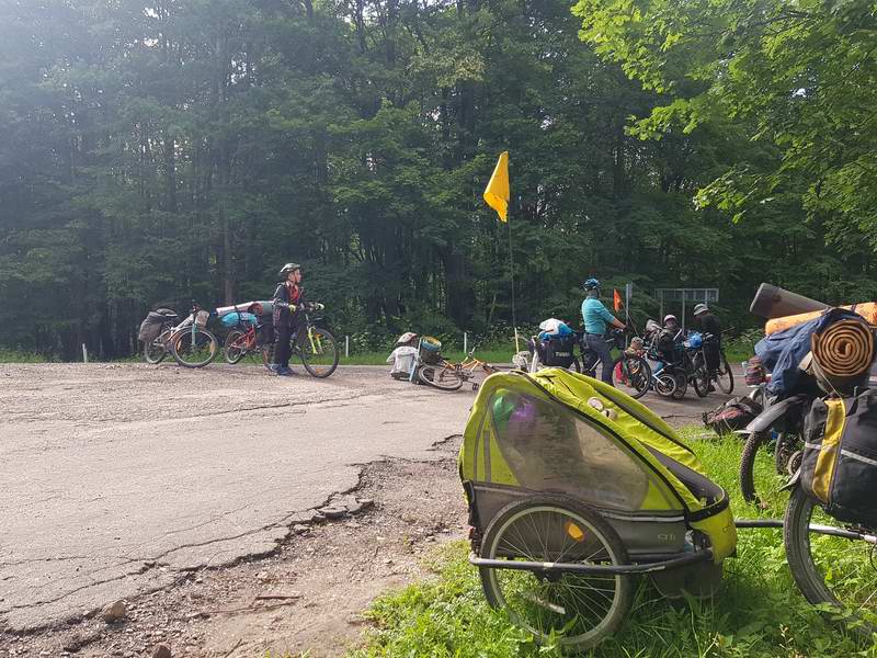 Остановка в самой высокой точке маршрута