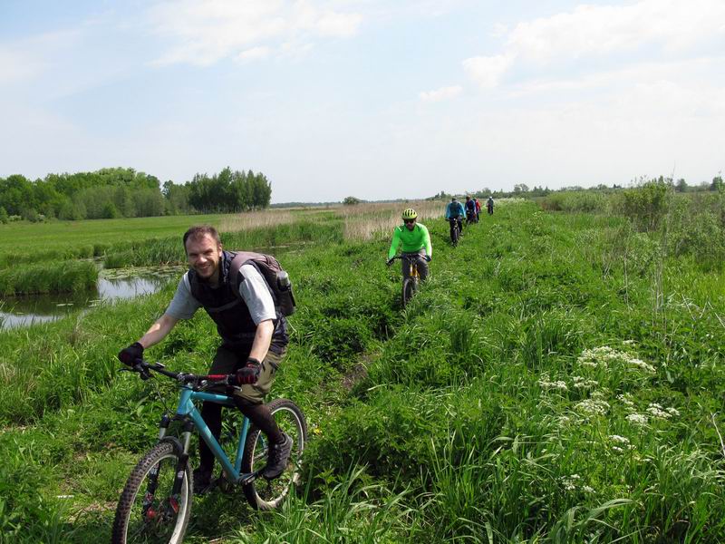 Едем по дамбе.