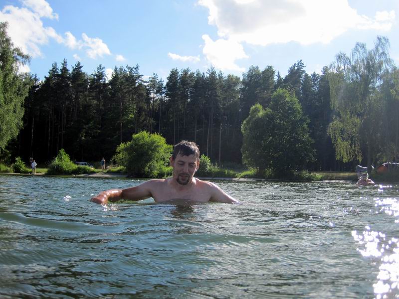 Константин Новлянский в водах Виштынца