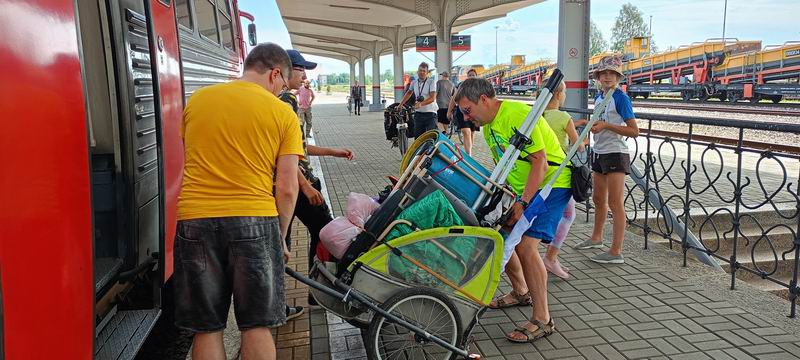 Погрузка прицепа