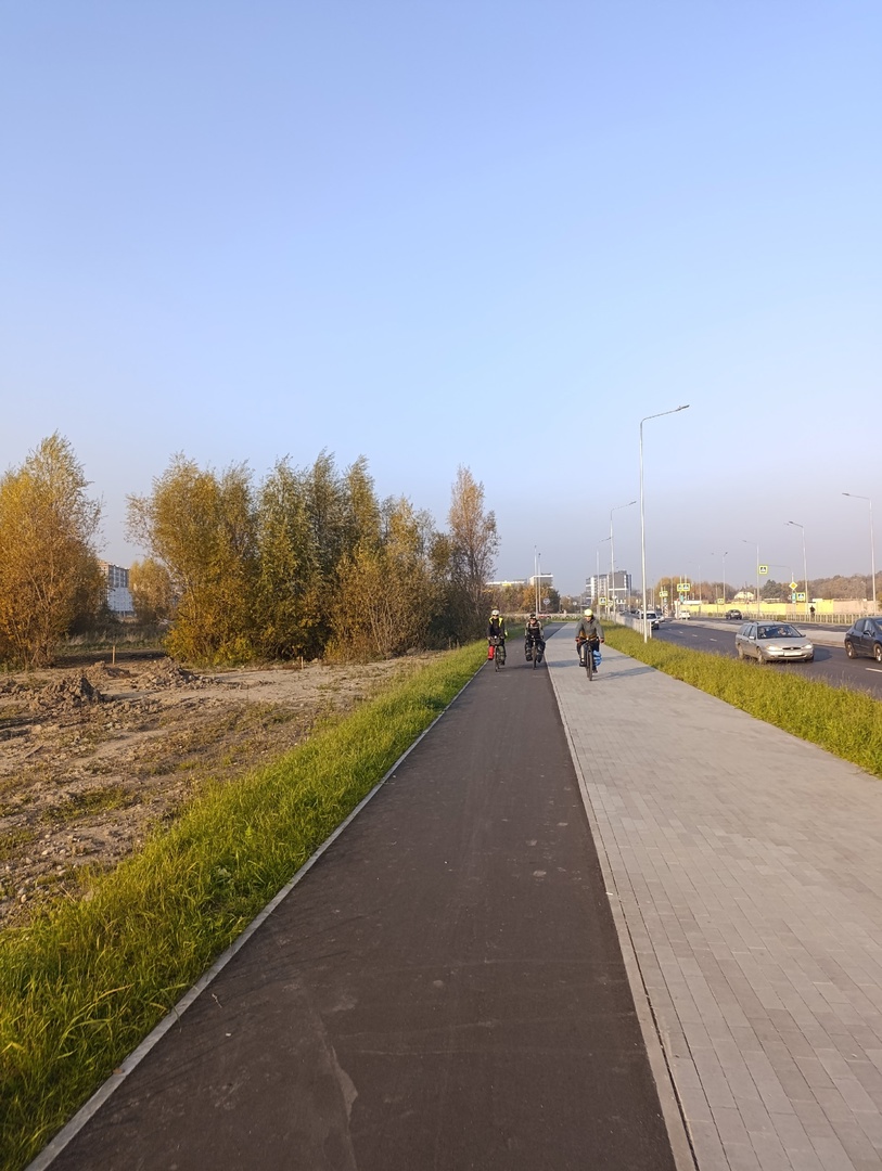 Велодорожка на улице Аллея смелых