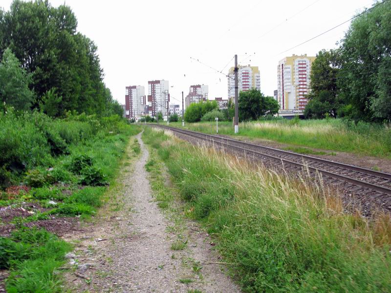 Сельмовские новостройки по другую сторону ж.дороги.