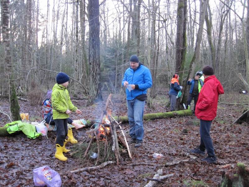 Большой привал с костром