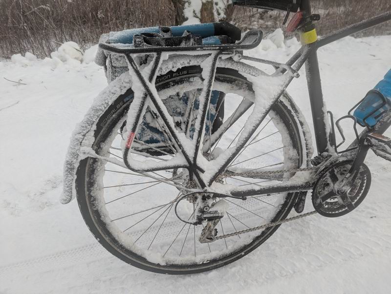 Заднее колесо велосипеда Дмитрия Петухова