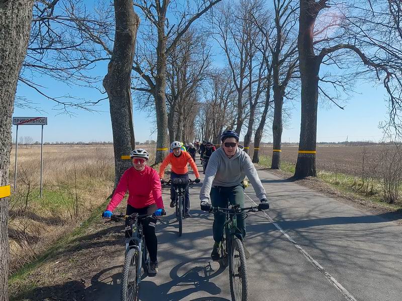 Асфальтная часть маршрута, проезжаем Привольное.