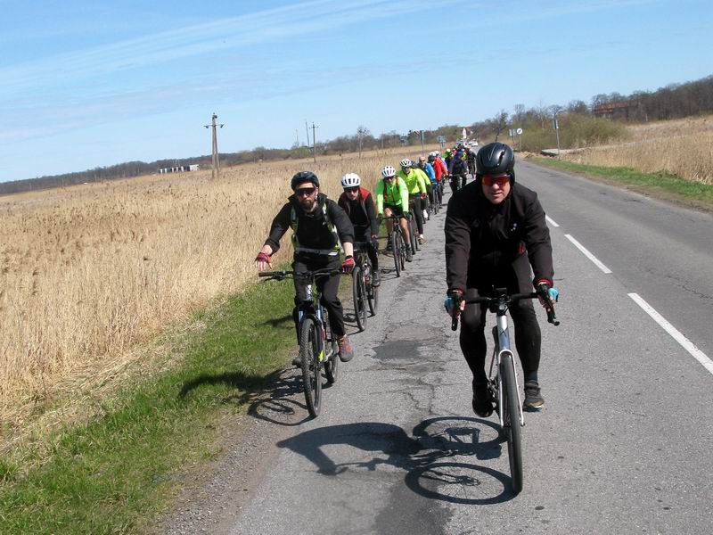 Наш пелотон под Зеленоградском.